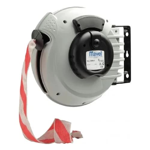 Mavel Afzetlint Haspel Wit/Rood 20m