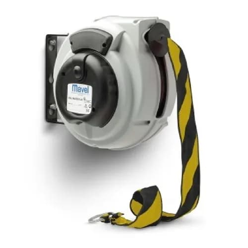 Mavel Afzetlint Haspel Geel/Zwart 20m