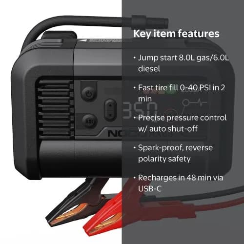 NOCO Boost Air AX65 Starthilfe 12V 2000A mit Luftkompressor