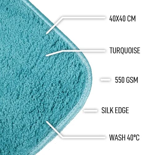 D-CON Sasquatch Microfiber Towel Turquoise 40 X 40 Cm