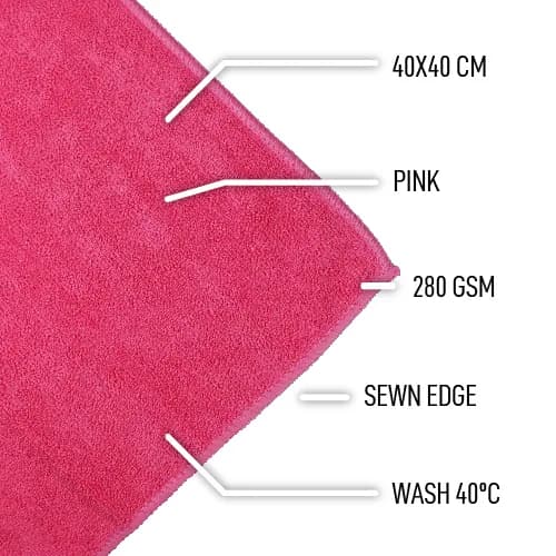 D-CON Ultra Fine Microvezeldoek Roze 40x40cm, afbeelding 4
