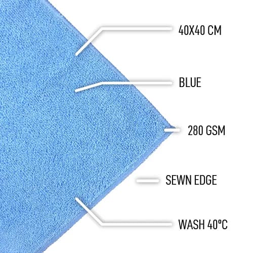 D-CON Ultra Fine Microvezeldoek Blauw 40x40cm 4