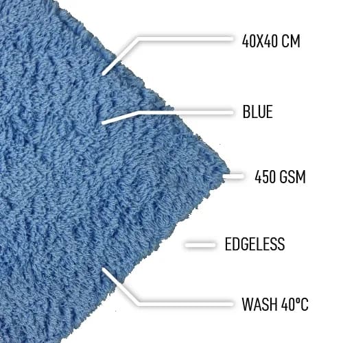 D-CON Happy End Randloze Microvezeldoek Blauw 40x40cm, afbeelding 4