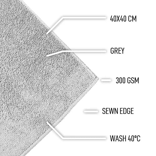 D Con Workhorse Microfiber Towel Grey 40×40cm, afbeelding 4