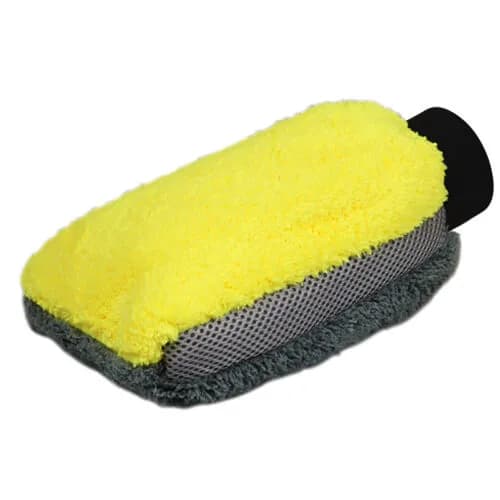 D-CON Microvezel Washandschoen Geel/Grijs