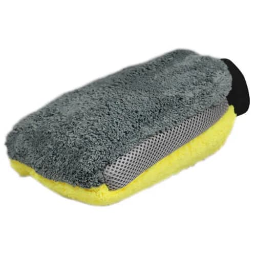 D-CON Microvezel Washandschoen Geel/Grijs, afbeelding 2