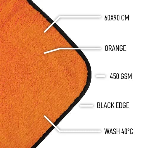 D-CON Orangutan Microvezel Droogdoek Oranje 60x90cm, afbeelding 4